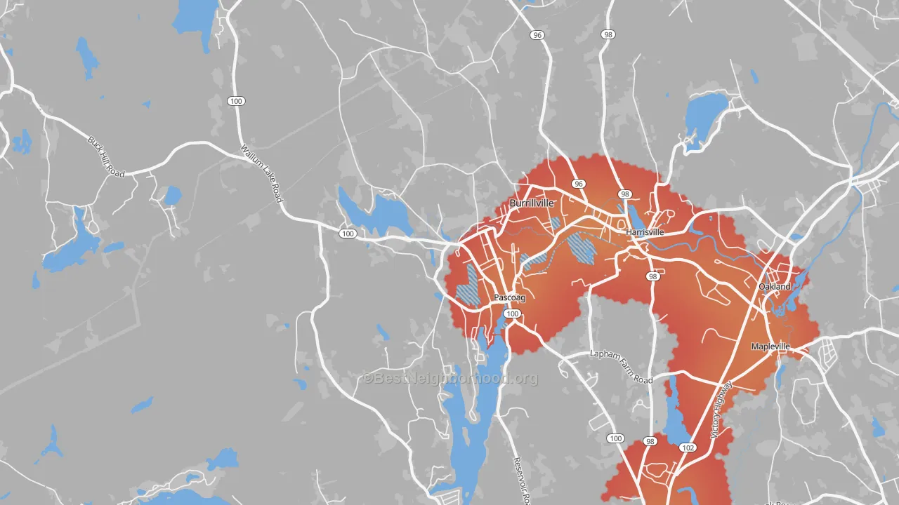 Transit Grade map of 02859, RI