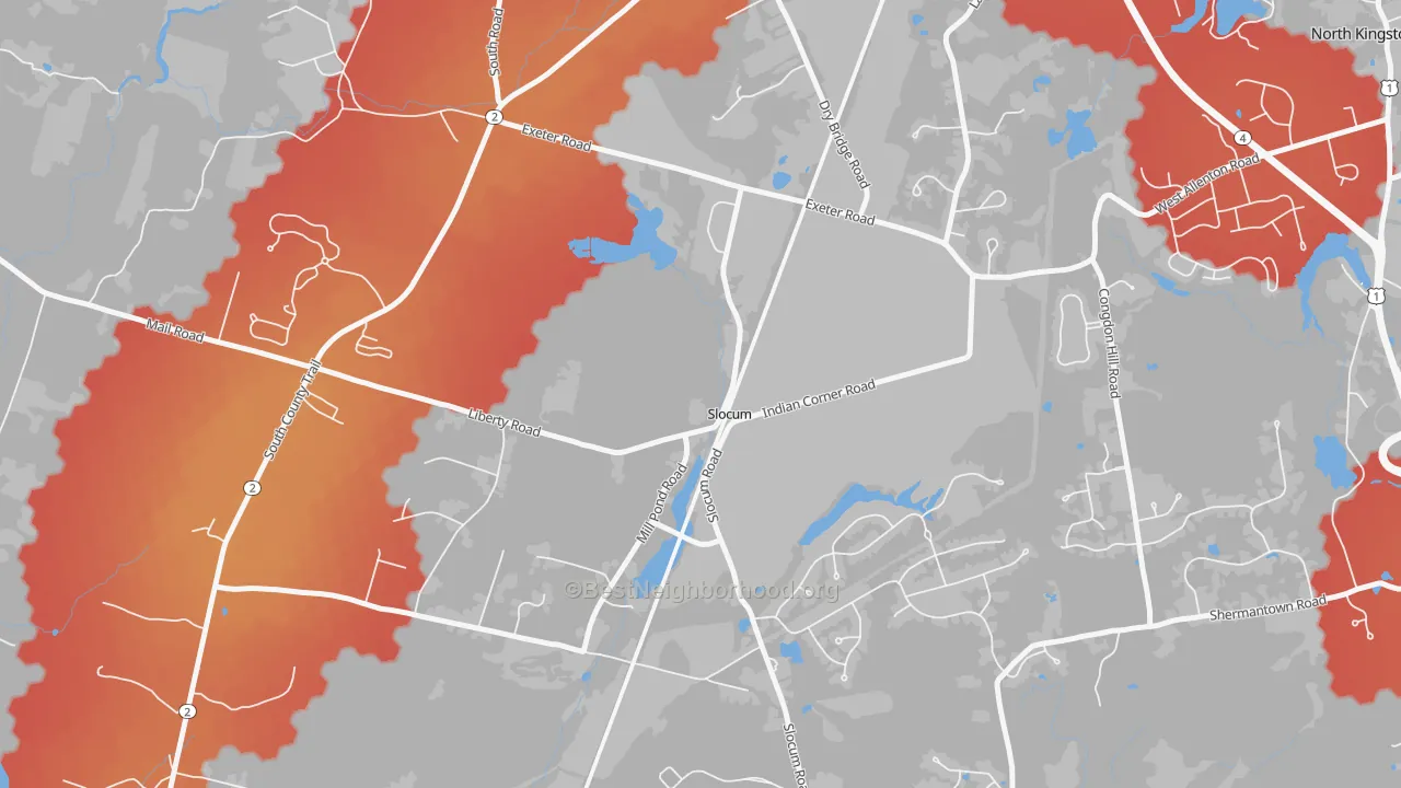 Transit Grade map of 02877, RI