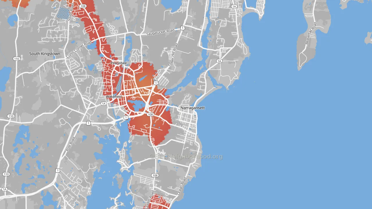 Transit Grade map of 02882, RI