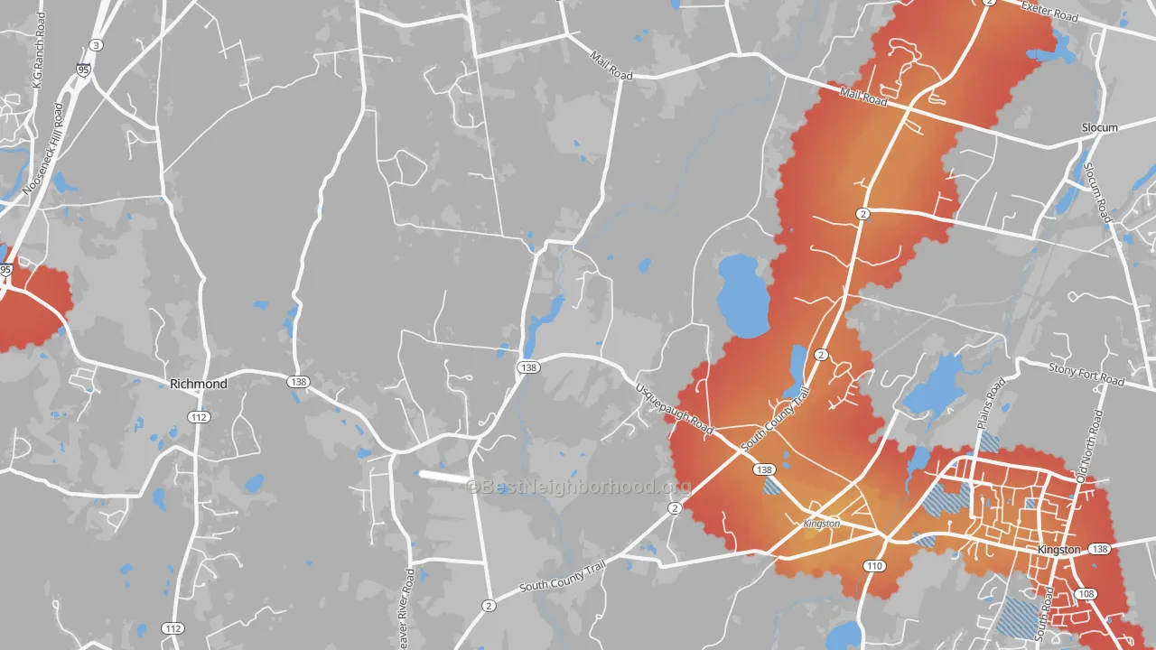 Transit Grade map of 02892, RI
