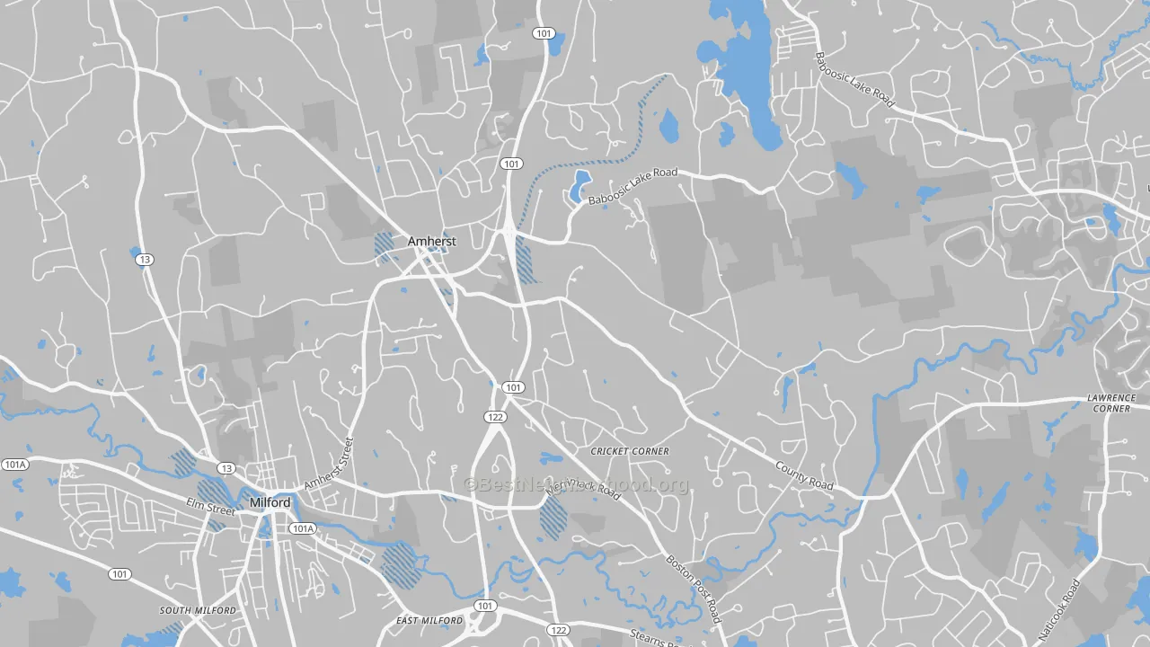 Transit Grade map of 03031, NH