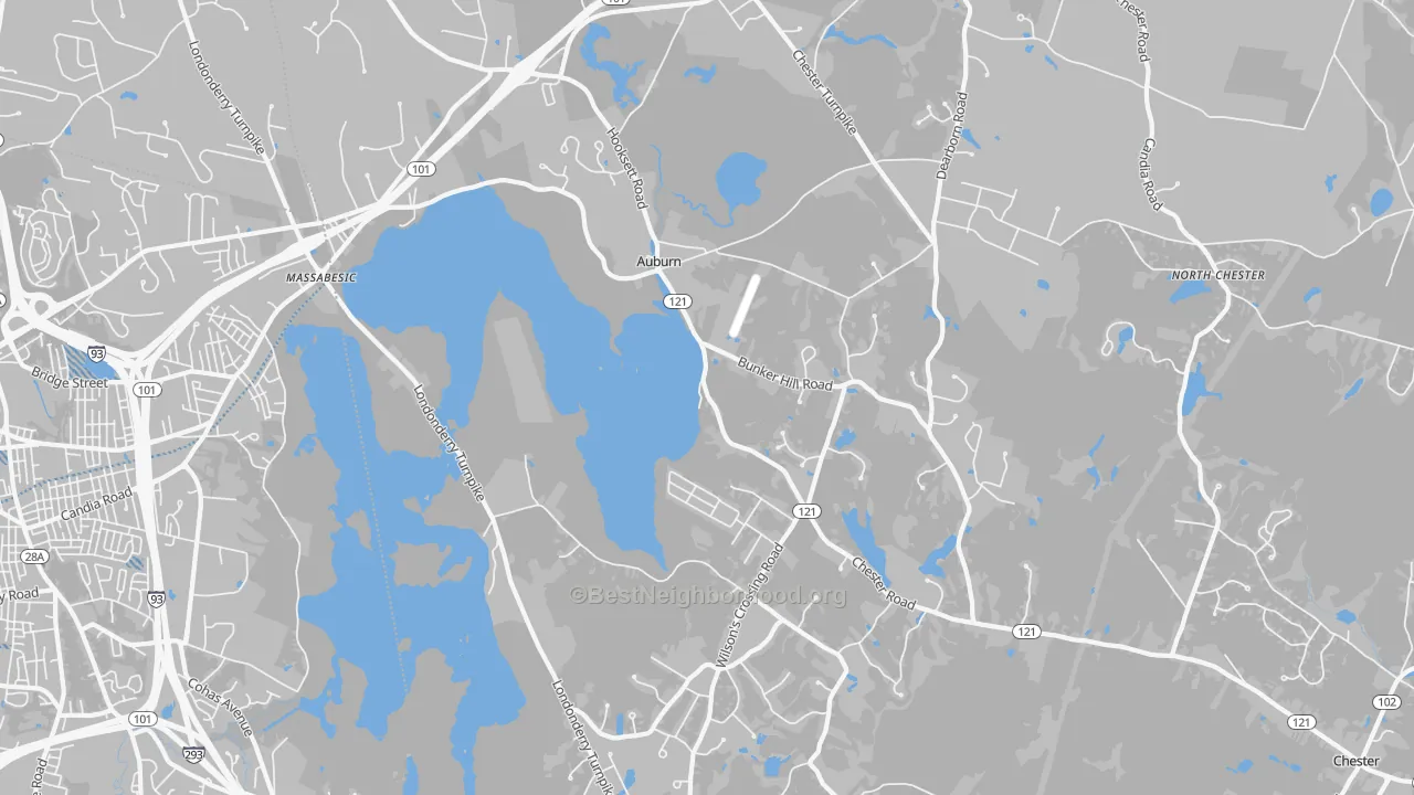 Transit Grade map of 03032, NH