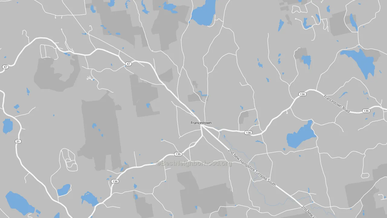 Transit Grade map of 03043, NH
