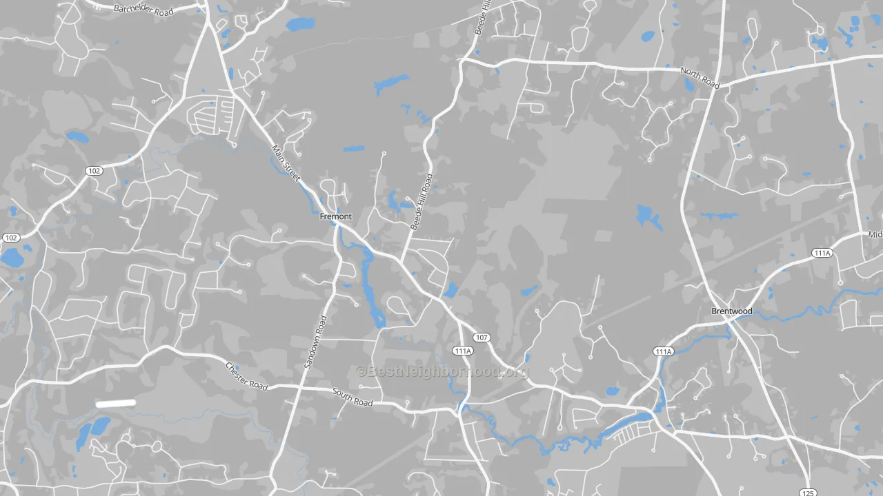 Transit Grade map of 03044, NH