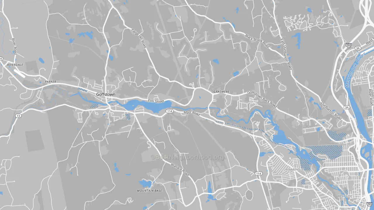 Transit Grade map of 03045, NH