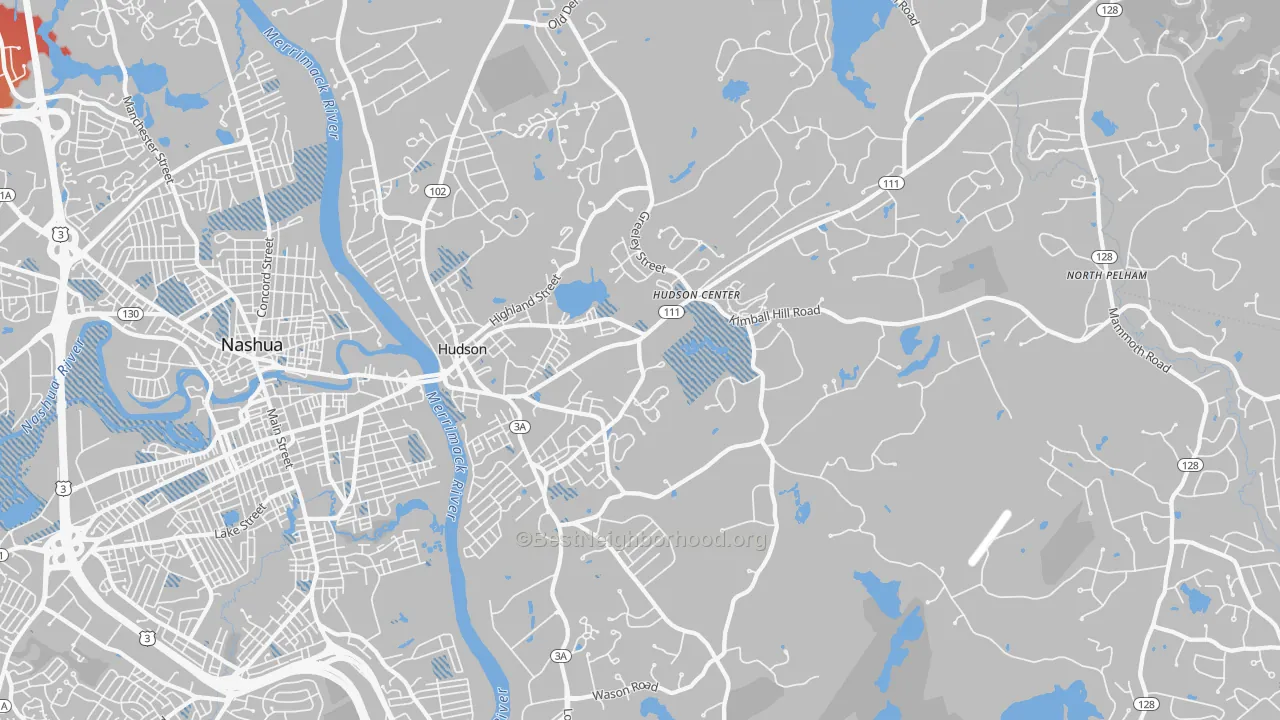 Transit Grade map of 03051, NH