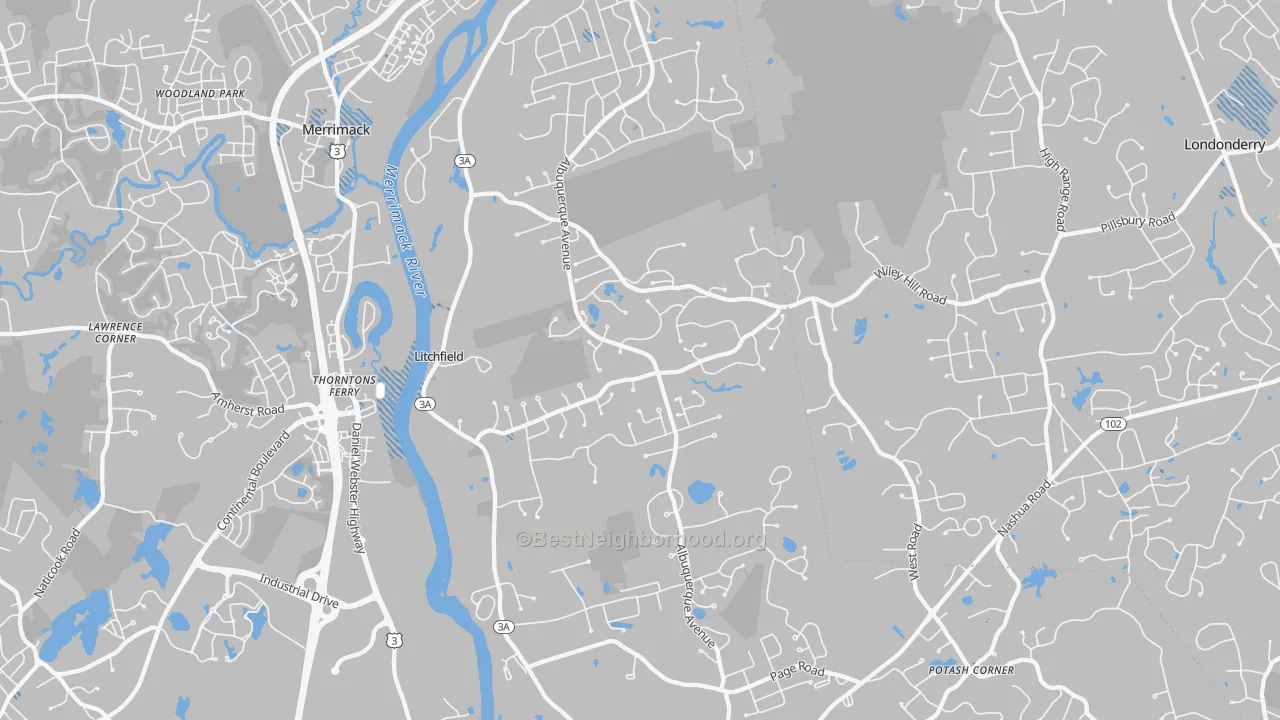 Transit Grade map of 03052, NH