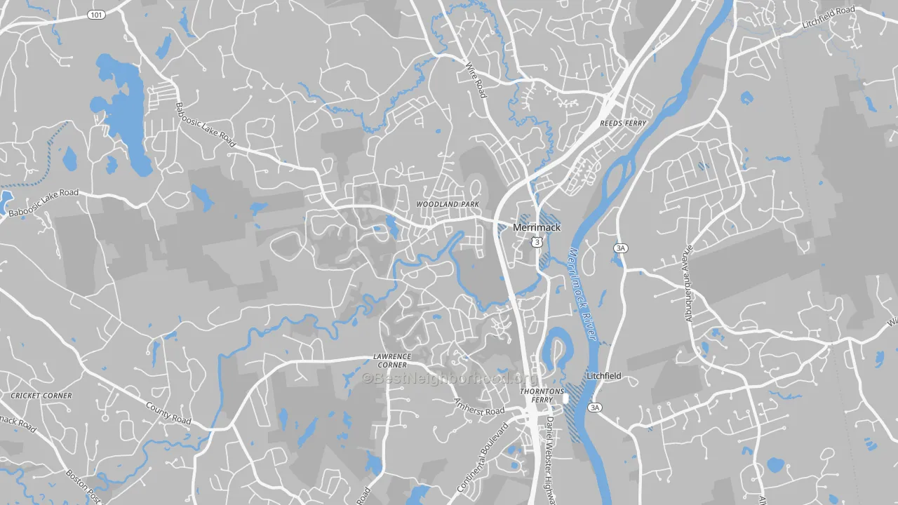 Transit Grade map of 03054, NH
