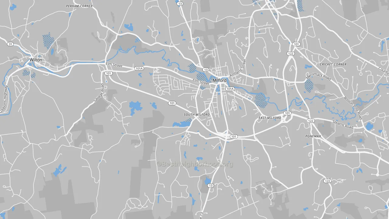 Transit Grade map of 03055, NH