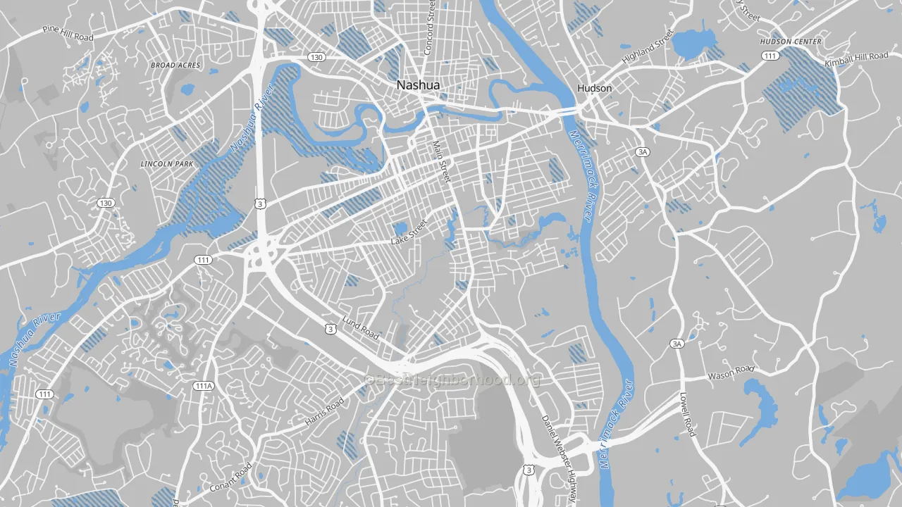 Transit Grade map of 03060, NH