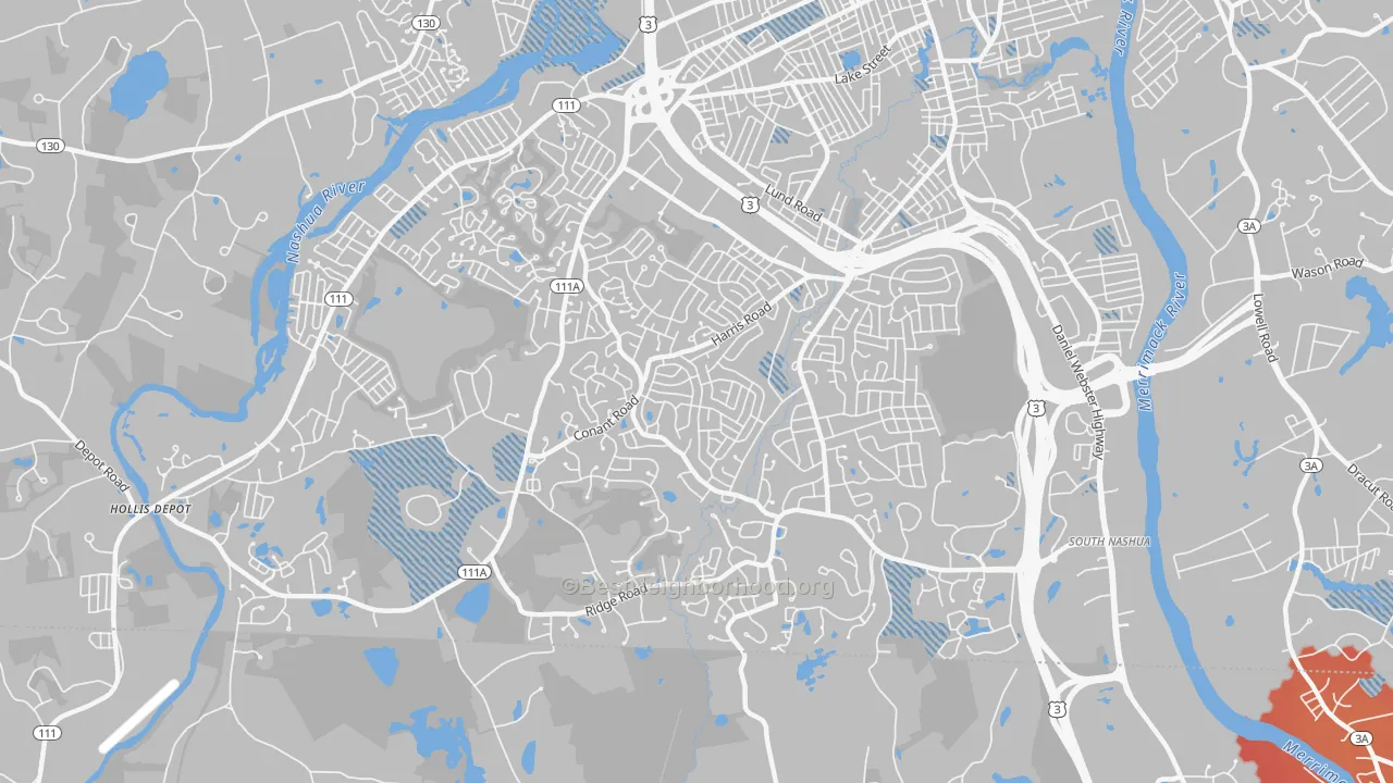 Transit Grade map of 03062, NH
