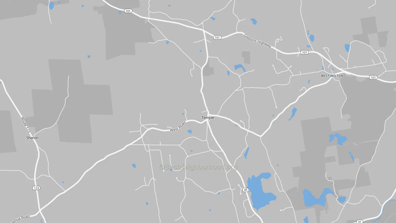 Transit Grade map of 03084, NH