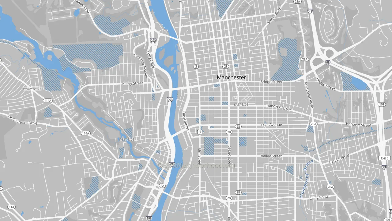 Transit Grade map of 03101, NH