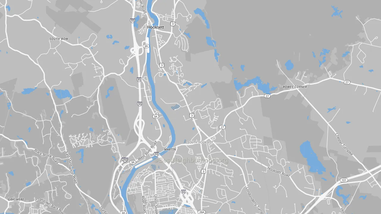Transit Grade map of 03106, NH