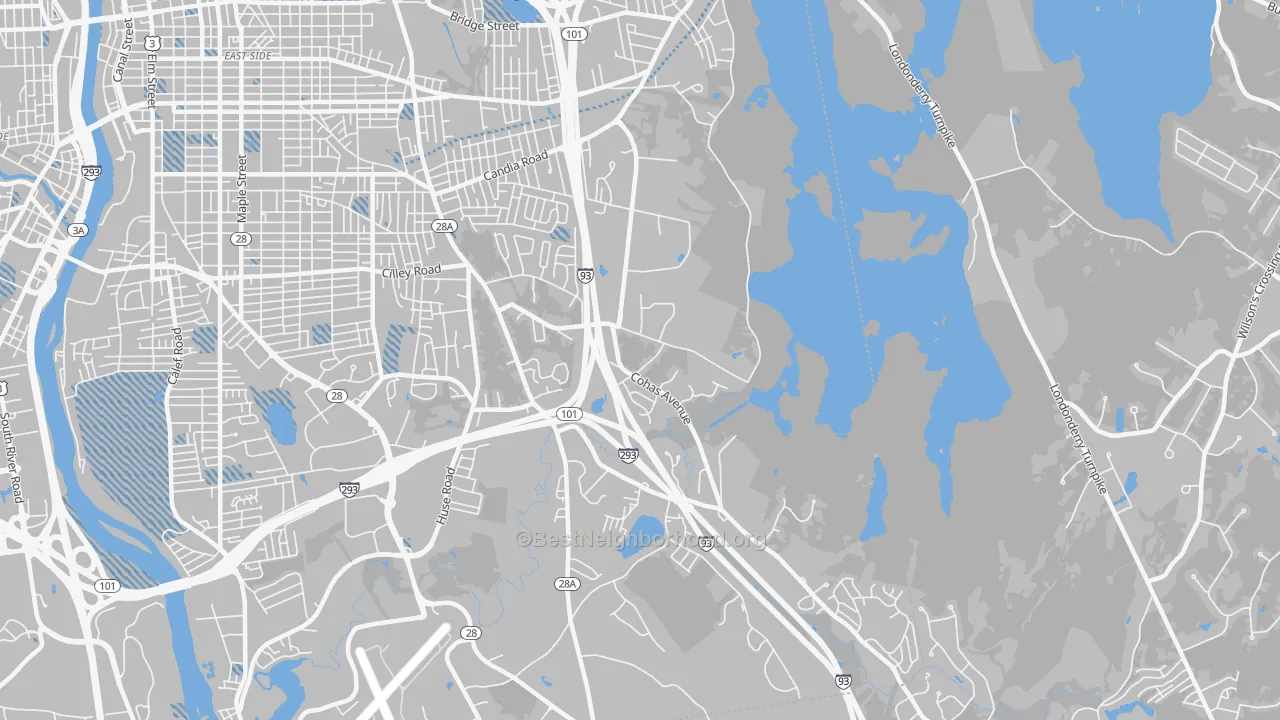 Transit Grade map of 03109, NH
