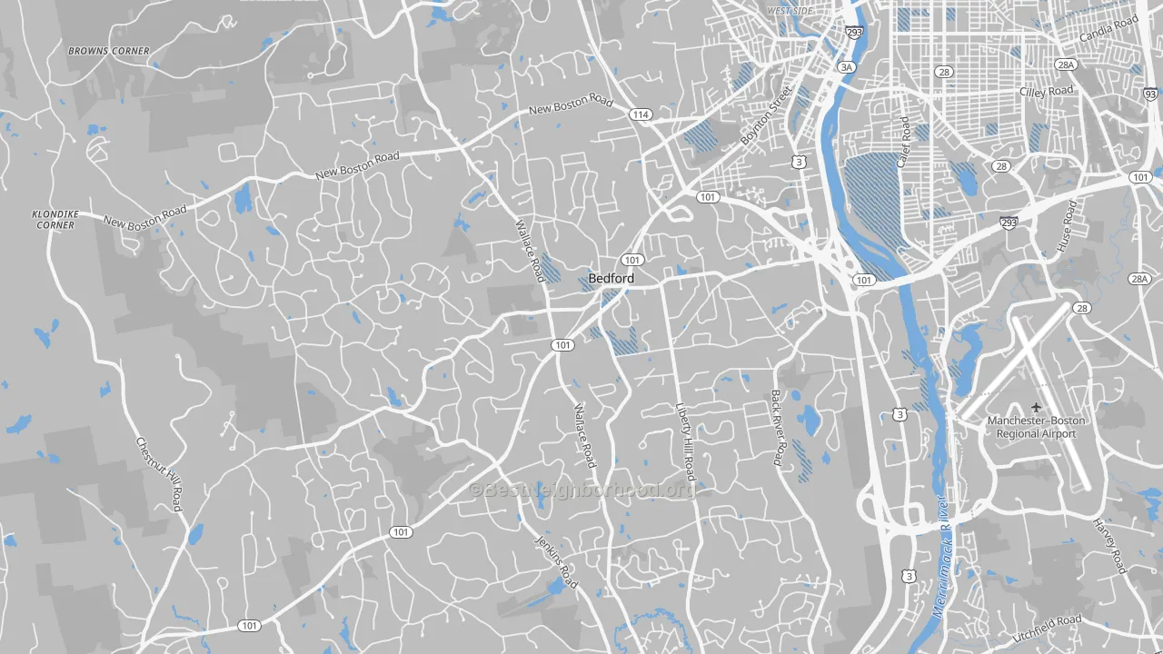 Transit Grade map of 03110, NH