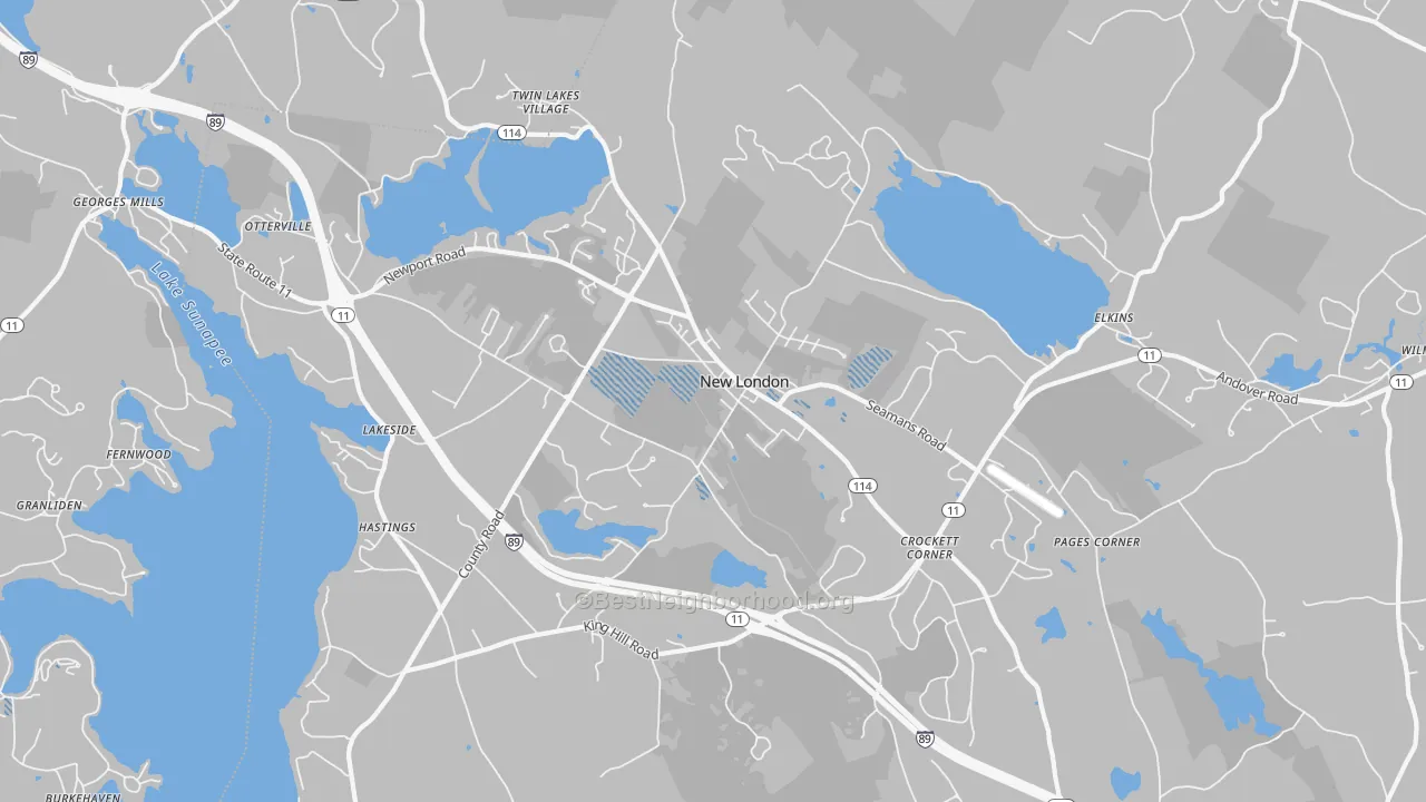 Transit Grade map of 03257, NH