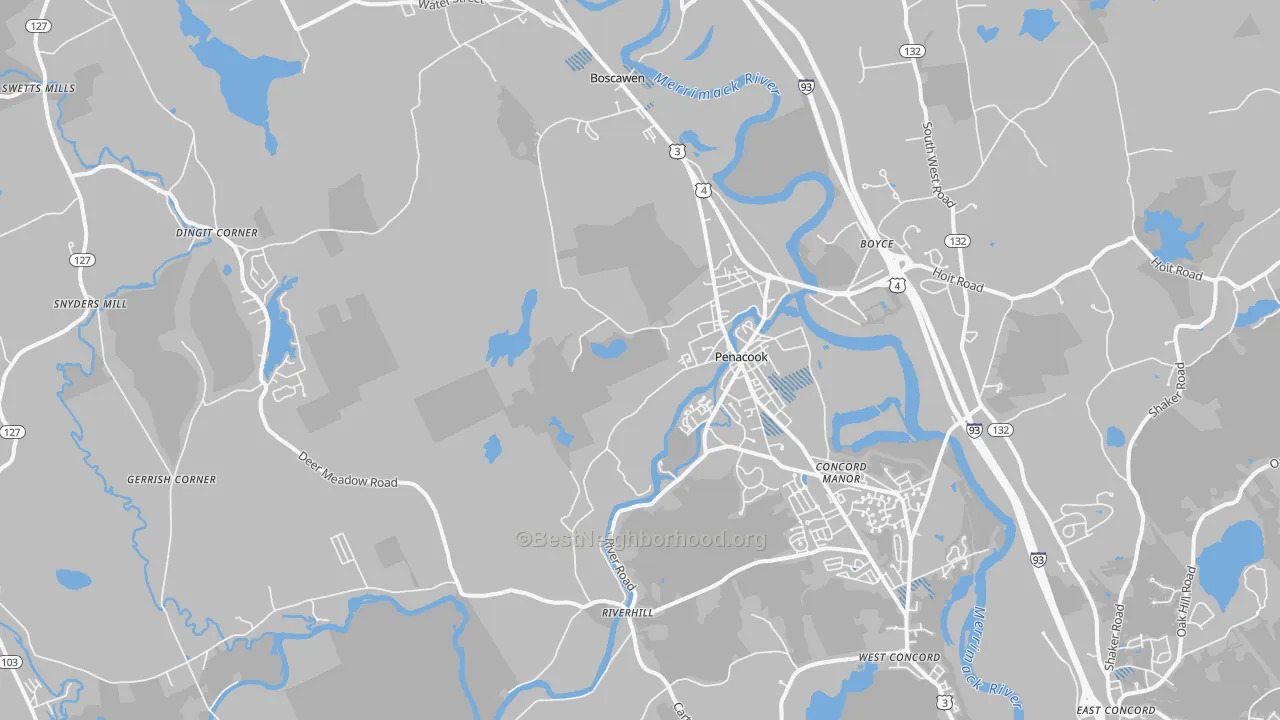 Transit Grade map of 03303, NH