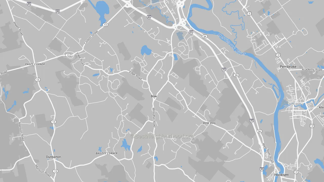 Transit Grade map of 03304, NH