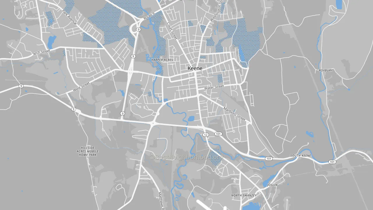Transit Grade map of 03435, NH