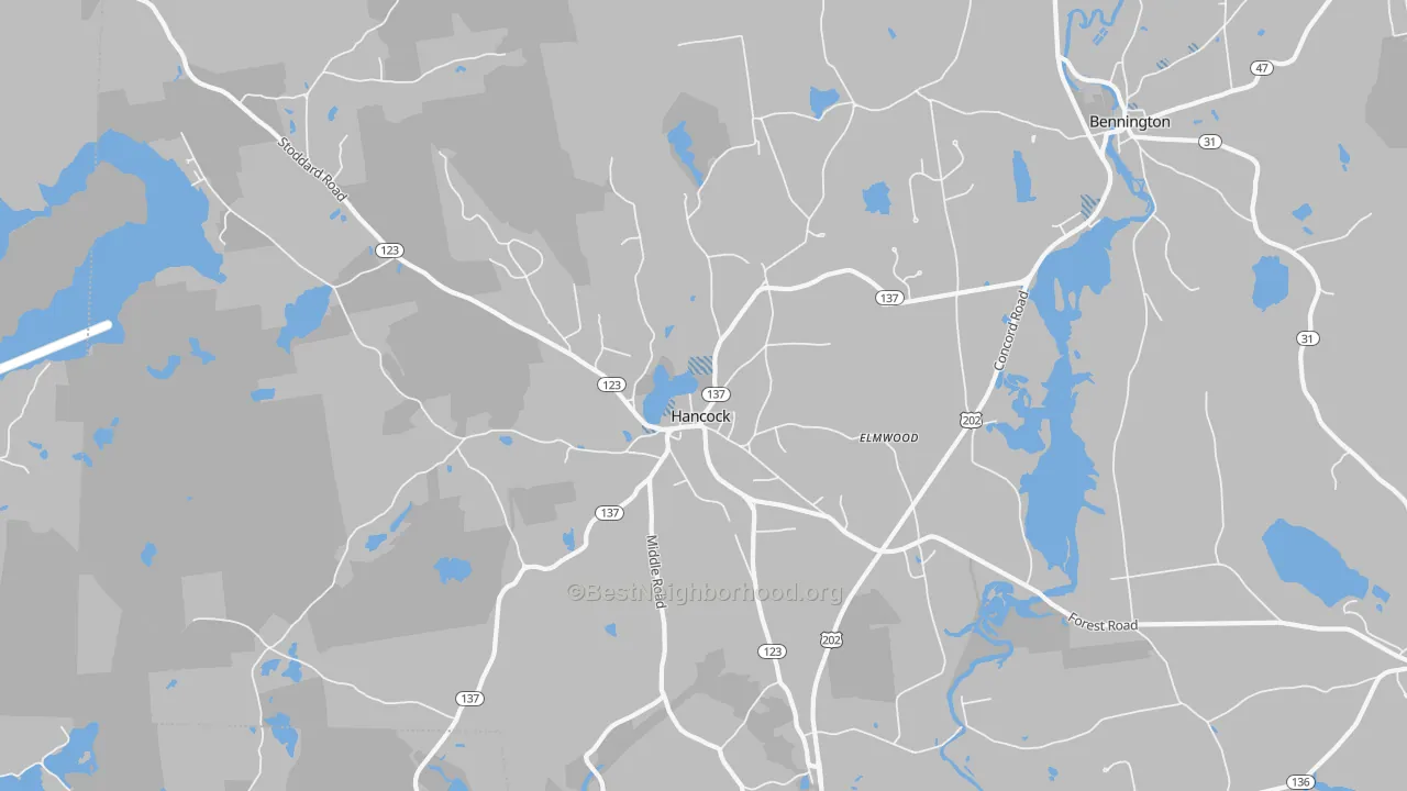 Transit Grade map of 03449, NH
