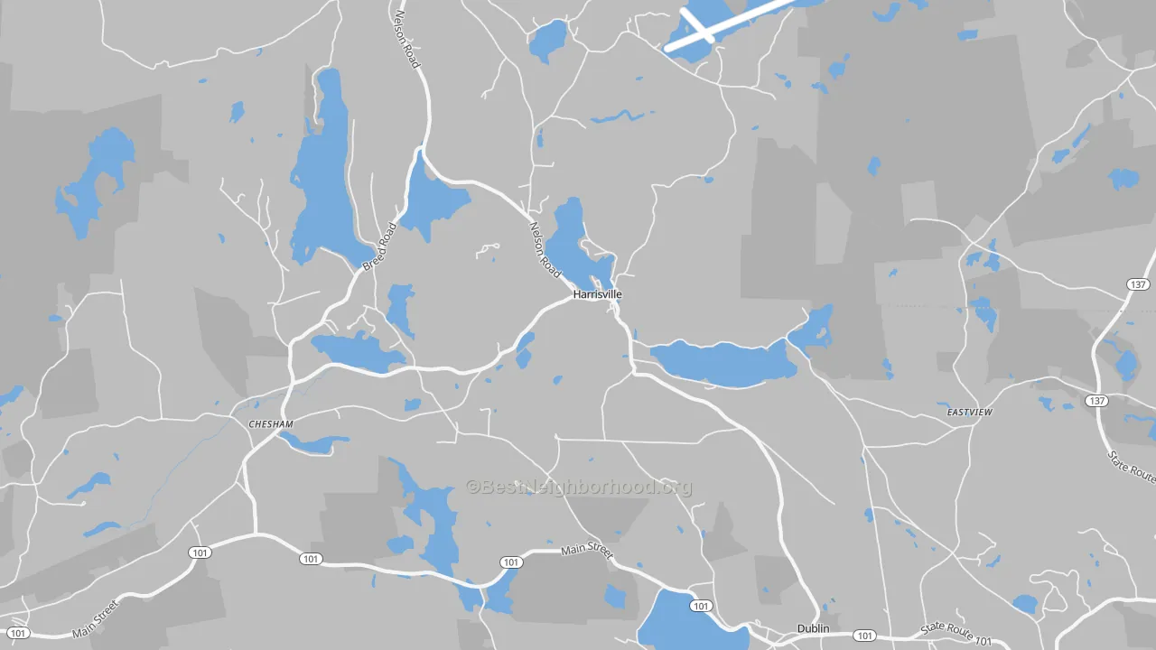 Transit Grade map of 03450, NH