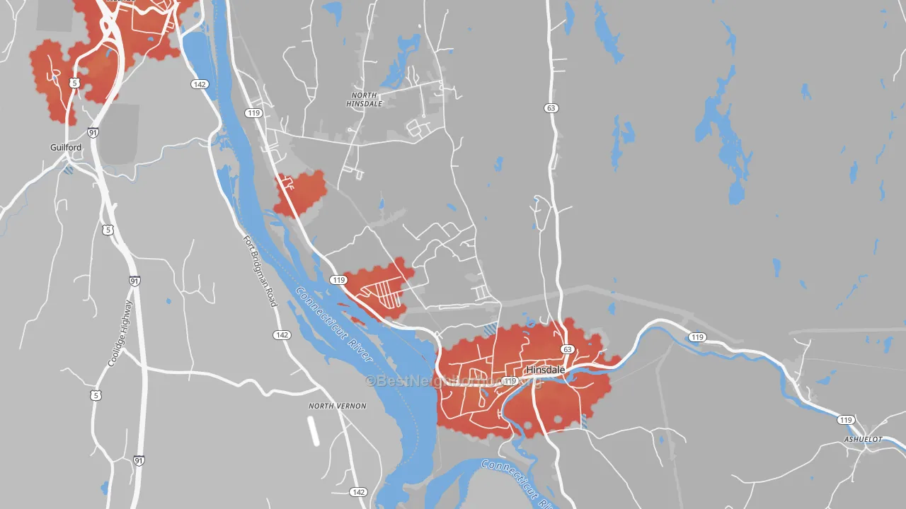 Transit Grade map of 03451, NH