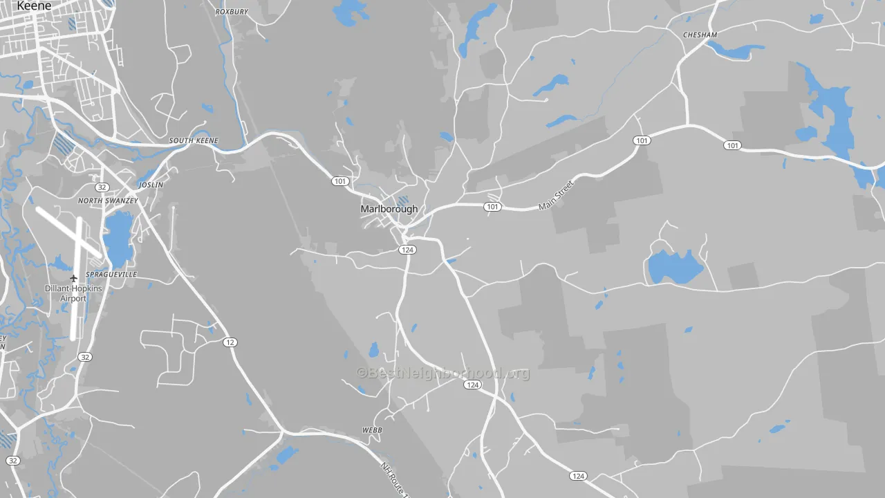 Transit Grade map of 03455, NH