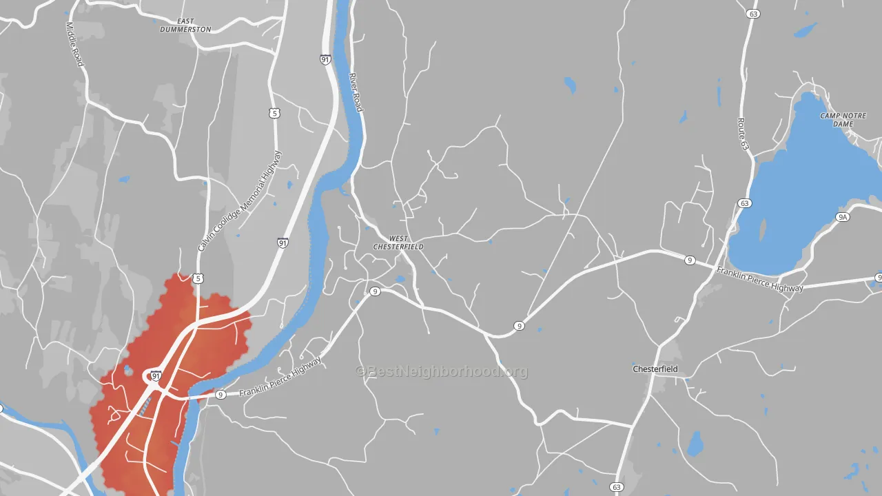 Transit Grade map of 03466, NH