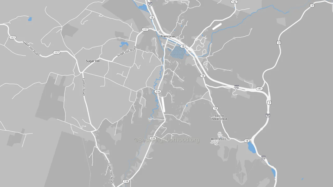 Transit Grade map of 03580, NH