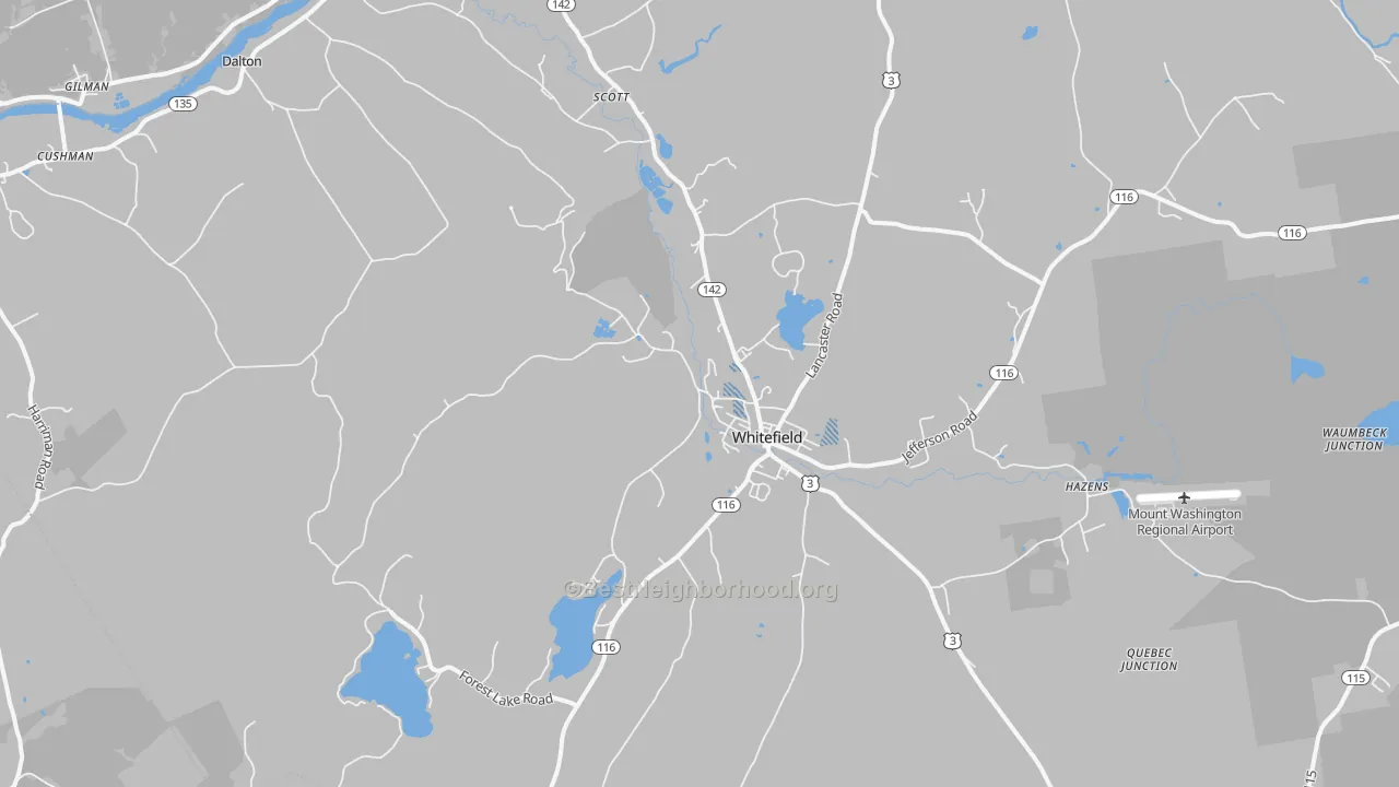 Transit Grade map of 03598, NH
