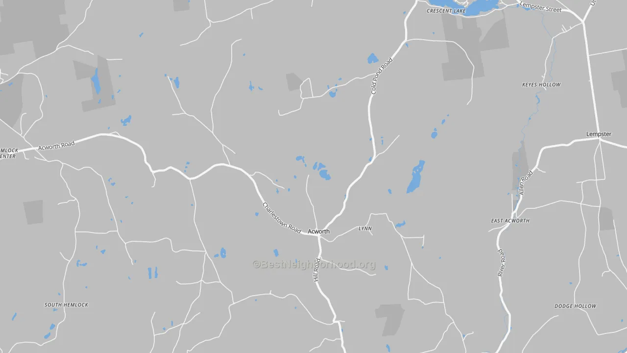 Transit Grade map of 03601, NH