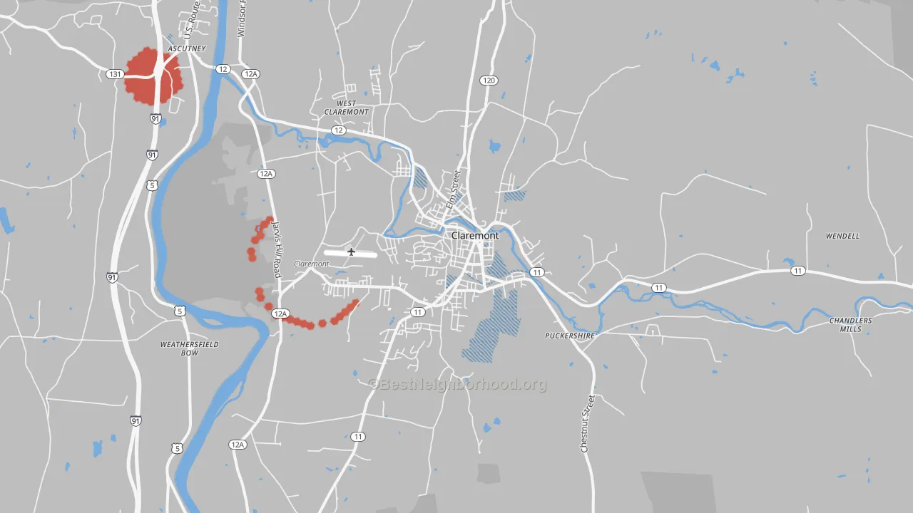 Transit Grade map of 03743, NH