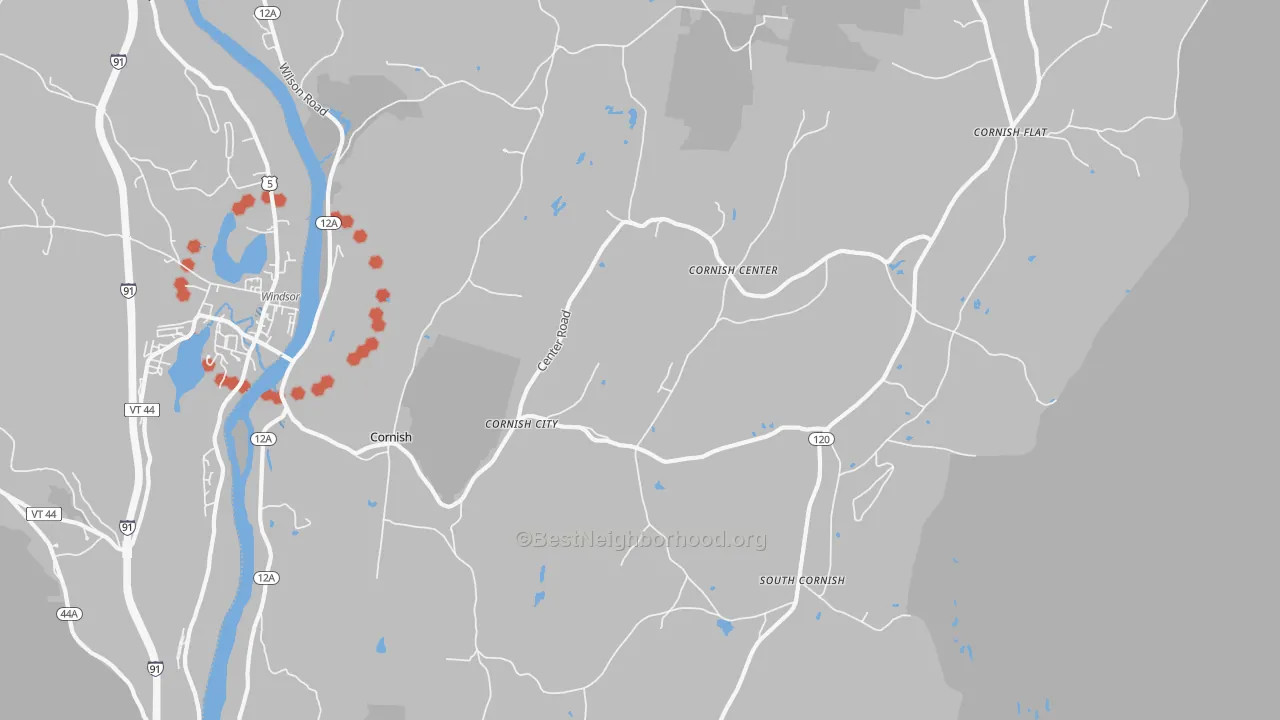 Transit Grade map of 03745, NH