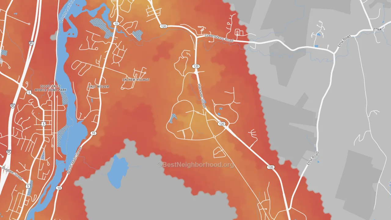 Transit Grade map of 03756, NH