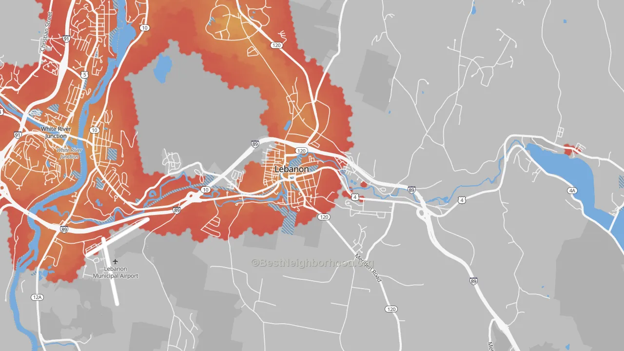 Transit Grade map of 03766, NH