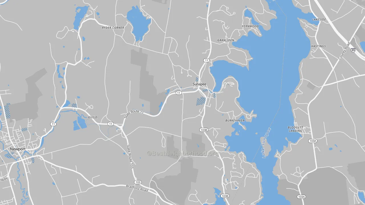 Transit Grade map of 03782, NH