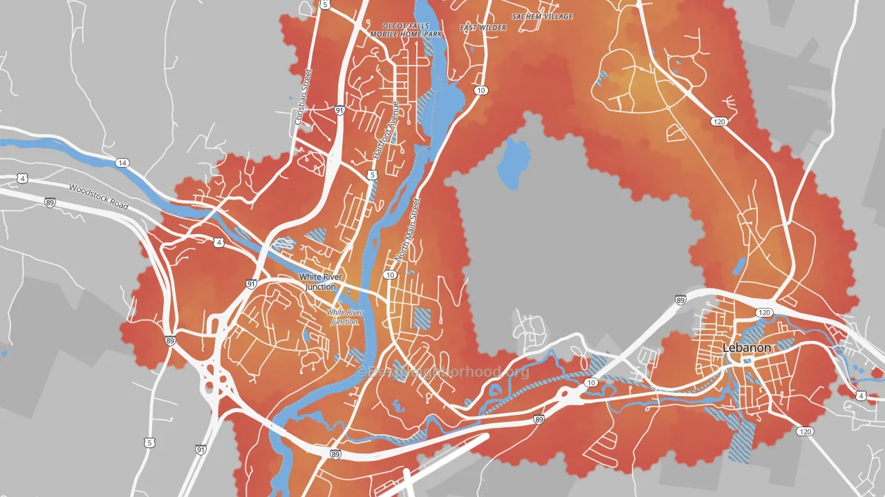Transit Grade map of 03784, NH