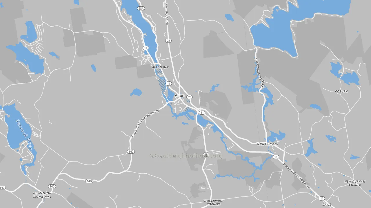 Transit Grade map of 03809, NH