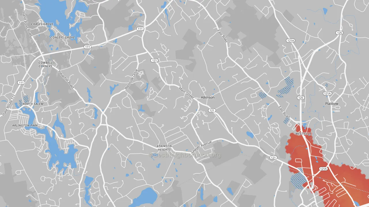 Transit Grade map of 03811, NH