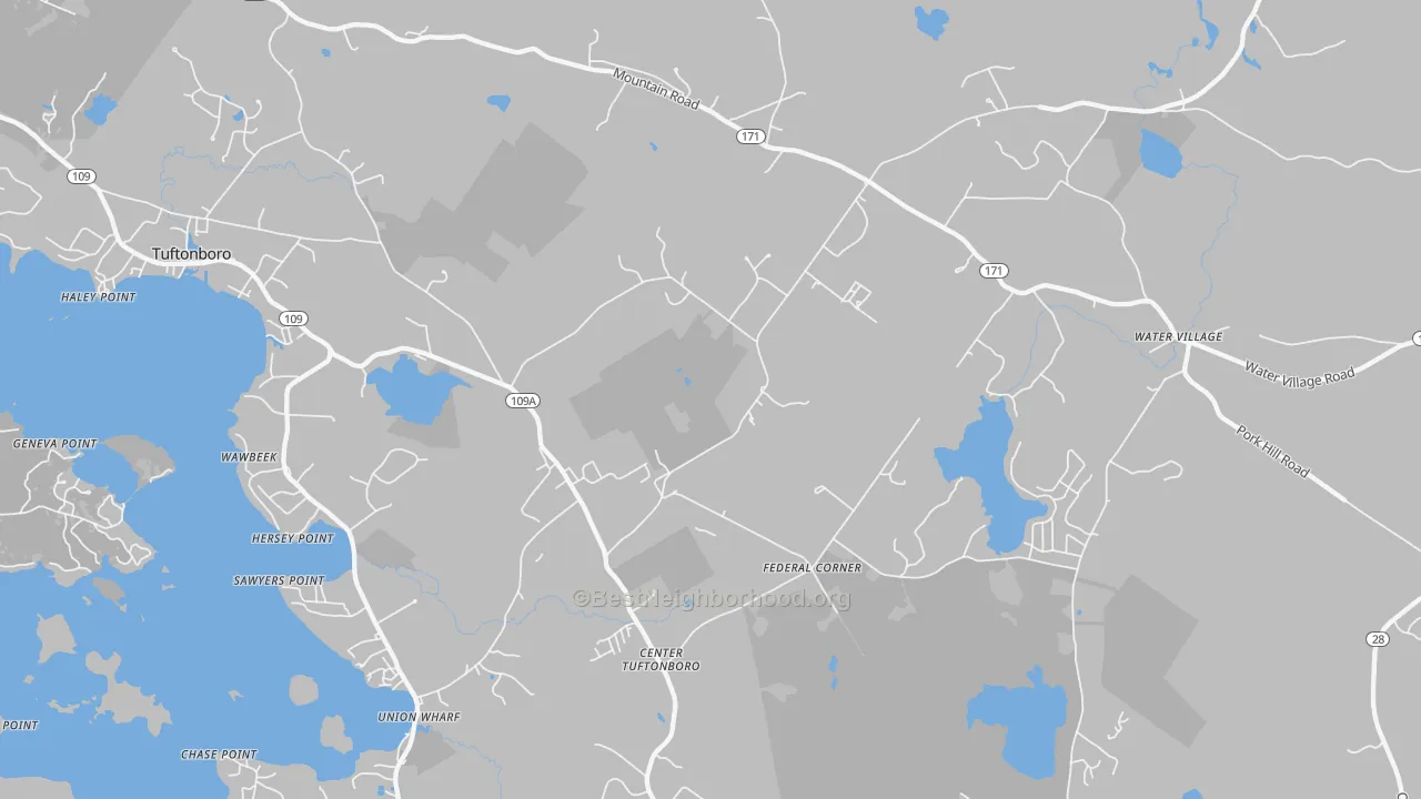 Transit Grade map of 03816, NH