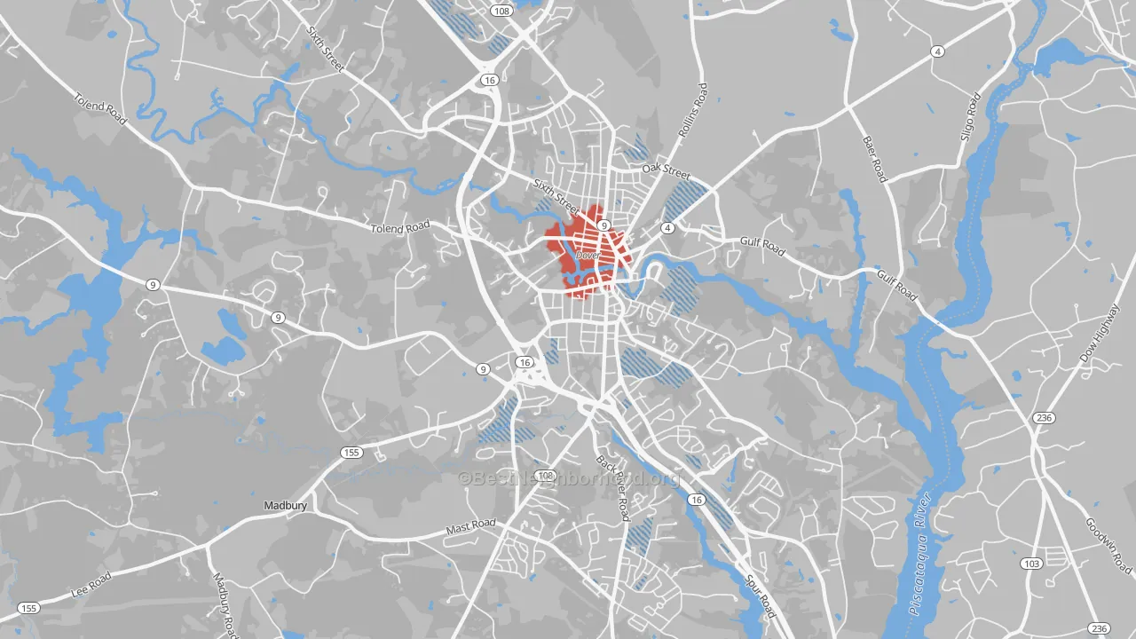 Transit Grade map of 03820, NH