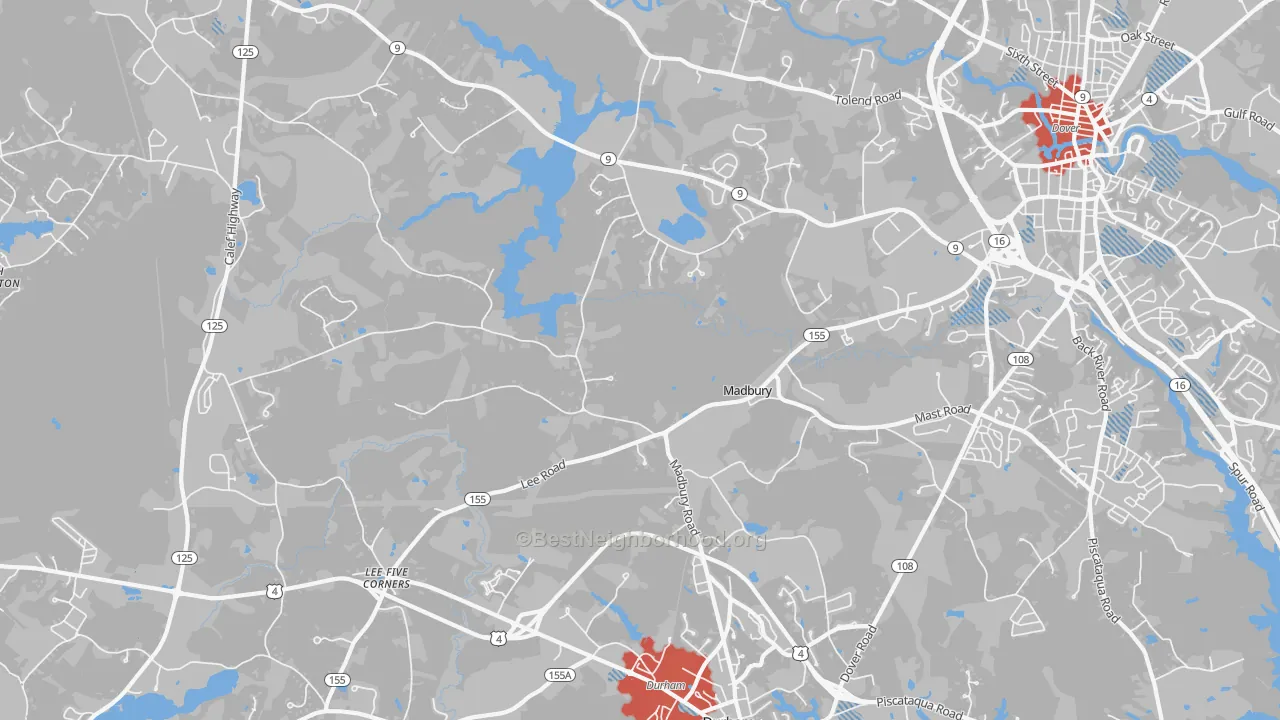 Transit Grade map of 03823, NH