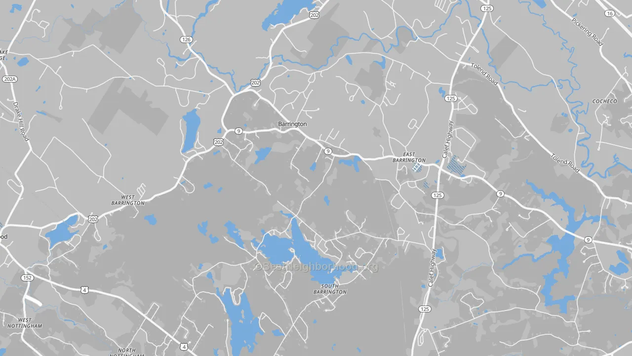 Transit Grade map of 03825, NH