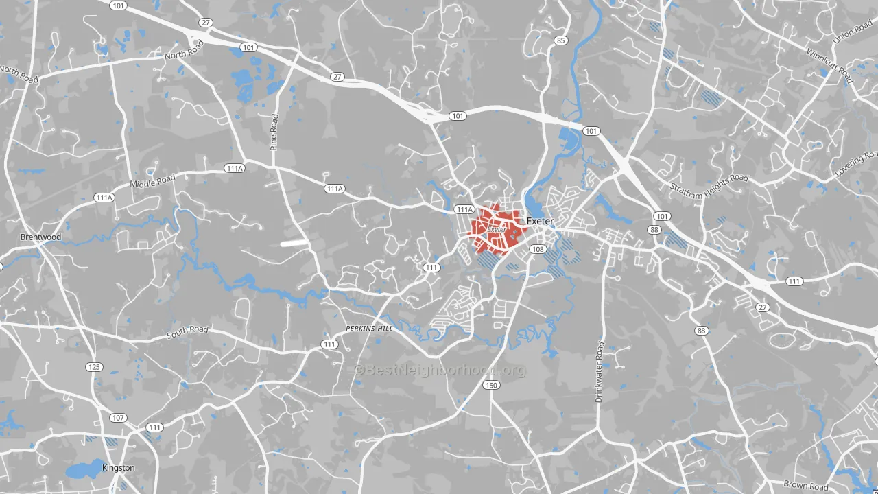 Transit Grade map of 03833, NH