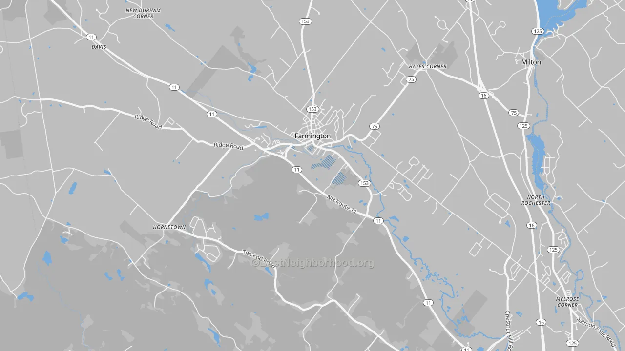 Transit Grade map of 03835, NH