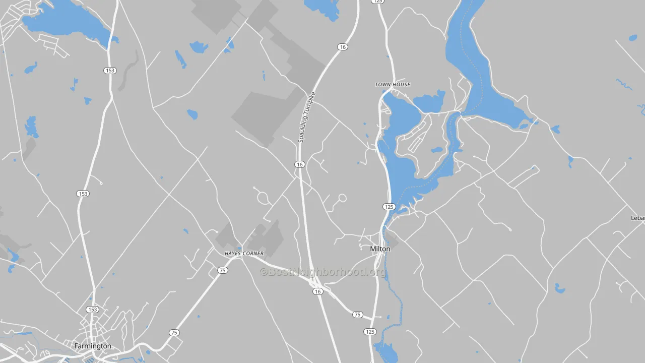 Transit Grade map of 03851, NH
