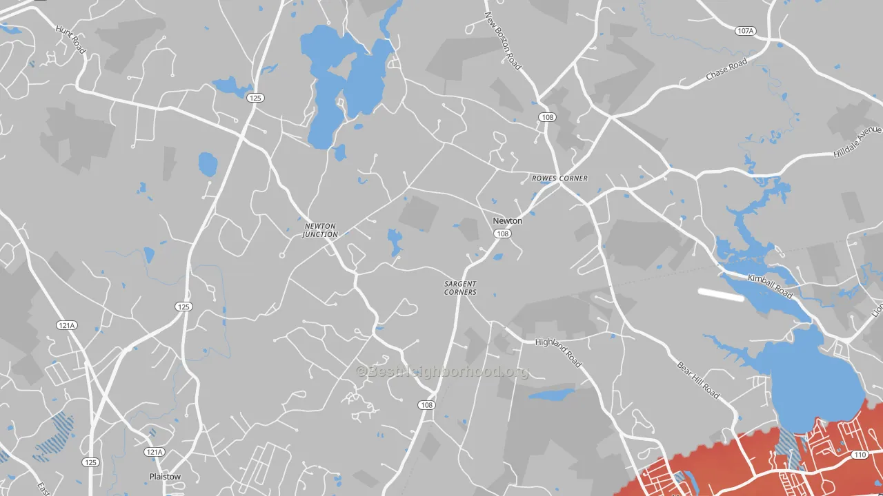 Transit Grade map of 03858, NH