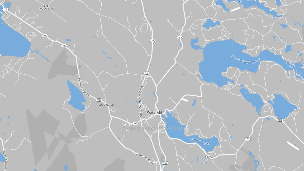 Transit Grade map of 03872, NH