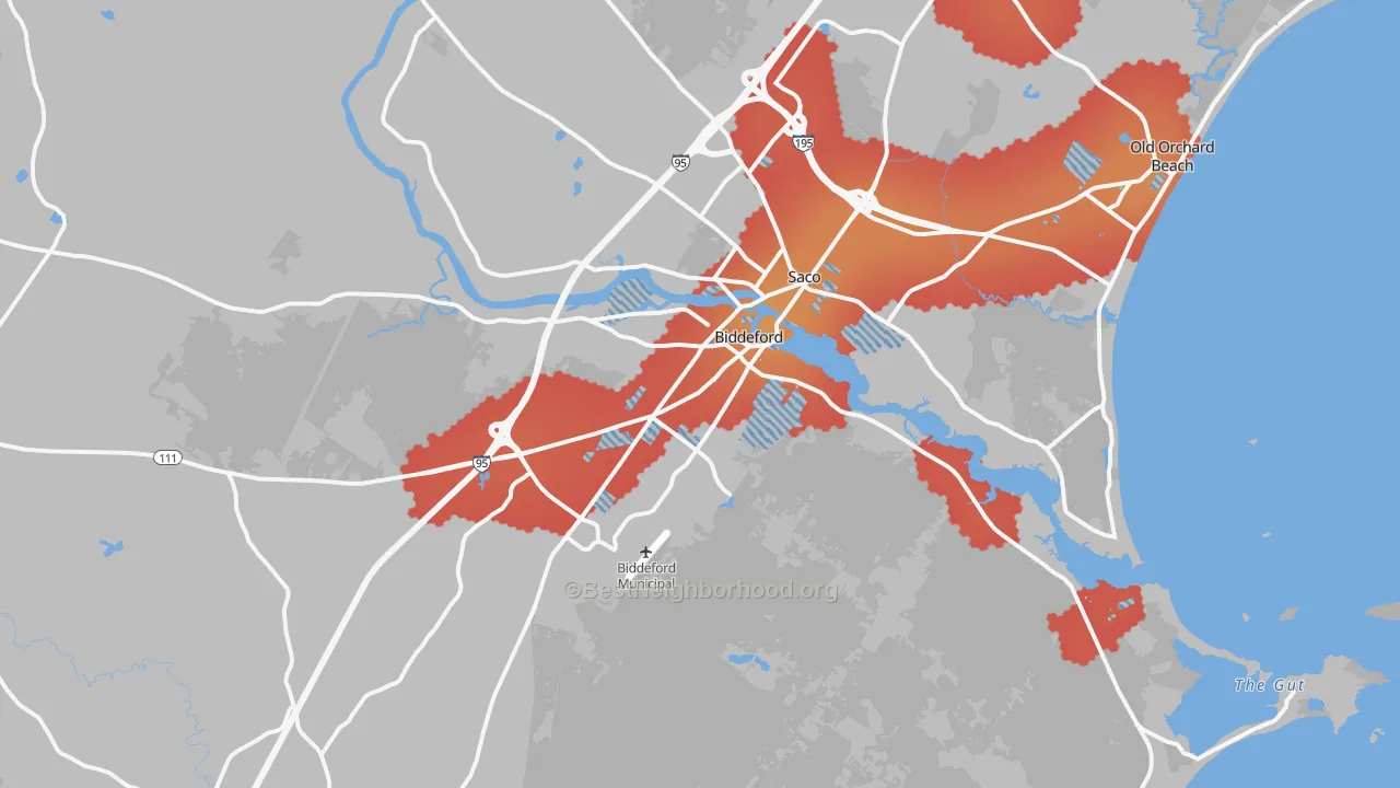 Transit Grade map of 04005, ME